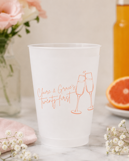Personalized Champagne 21st Birthday Cup