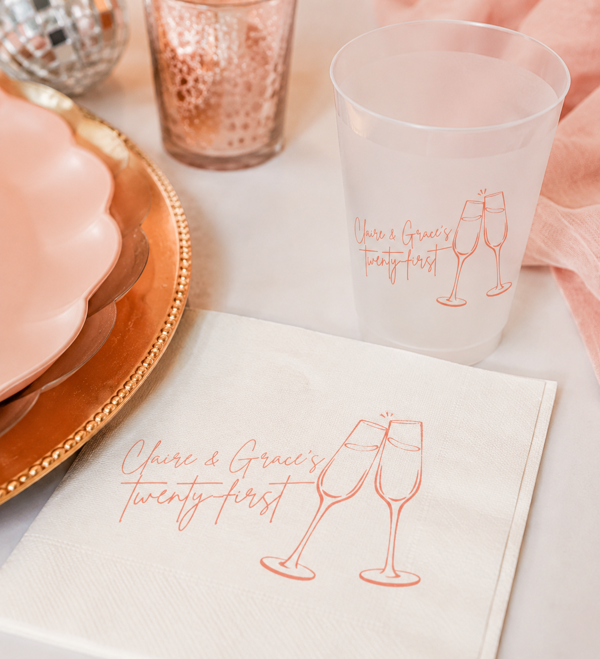 Personalized Champagne Glass Birthday Box