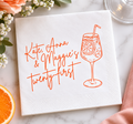 Personalized Aperol 21st Birthday Cocktail Napkins