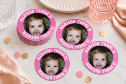 Customized "Turns 21" Sticker