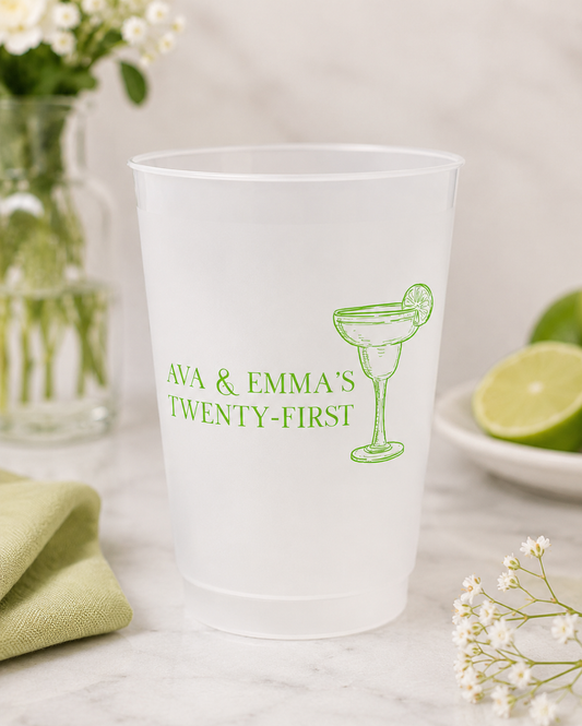 Personalized Margarita 21st Birthday Cup
