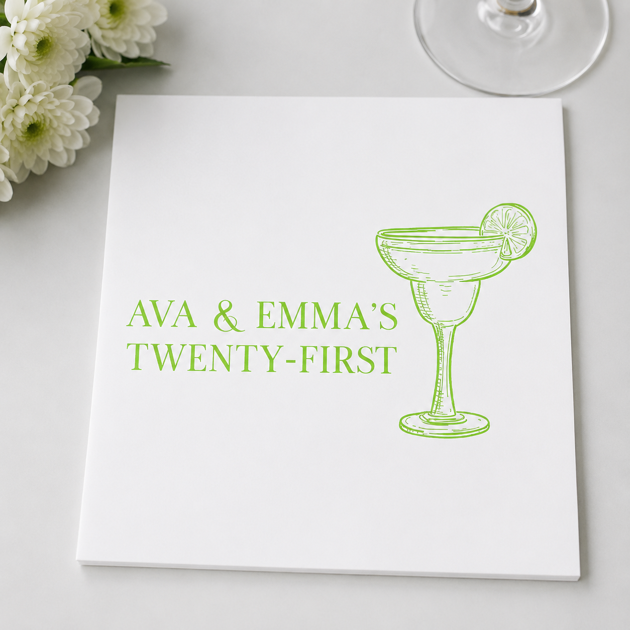 Personalized Margarita 21st Birthday Napkin
