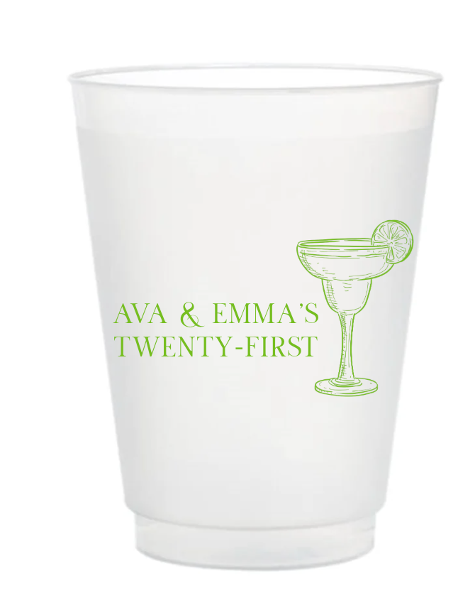 Personalized Margarita 21st Birthday Cup