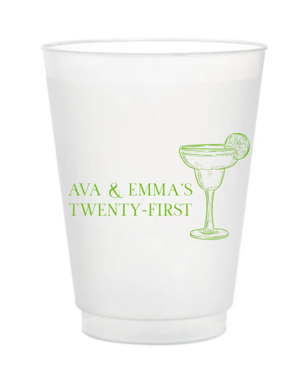Personalized Margarita 21st Birthday Cup